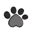 dog paw print icon vector image vector image