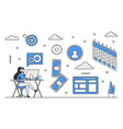remote work program vector image