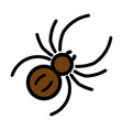 spider flat design cartoon icon vector image vector image
