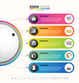 timeline infographics design template vector image