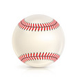 baseball leather ball close-up isolated on white vector image