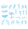 cartoon splashes and drops tears sweat or water vector image