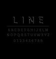 line font alphabet in latin vector image