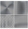 realistic perforated brushed metal textures set vector image