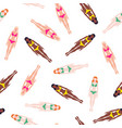 seamless pattern with barbie dolls in bright vector image vector image