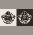 vintage monochrome motorcycle label vector image