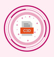 c3d file document icon vector image vector image