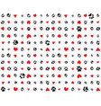 dogs paws and red hearts vector image