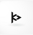 logo - lettermark k - abstract style vector image vector image