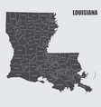 louisiana county map vector image