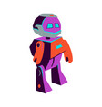primitive artificial intelligence purple robot vector image vector image