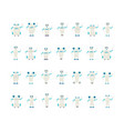 setof cartoon cute bots vector image