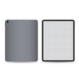 tablet back front mockup realistic for technology vector image vector image