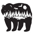 bear forest vector image vector image