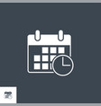 calendar related glyph icon vector image vector image