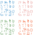 home related icons vector image vector image