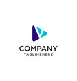 play media letter v logo design concept template vector image