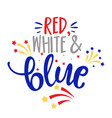red white and blue vector image vector image