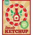 tomato ketchup retro background vector image