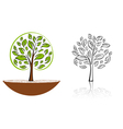 tree emblem 6 vector image vector image