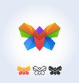 butterfly template vector image vector image
