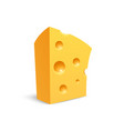 cheese icon chunk swiss maasdam vector image