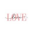 love word hand drawn lettering vector image vector image