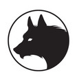 silhouette wolf isolated logo sticker vector image