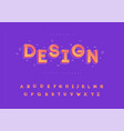 cool geometric font and alphabet vector image vector image