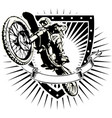 motorcross shield vector image