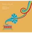 music yellow vector image