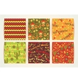set of seamless patterns with traditional vector image