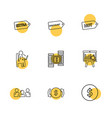 travelling shopping tags discount piechart vector image