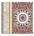 design of spiral ornamental notebook cover vector image