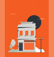 downtown building isolated on background vector image vector image