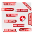 free shipping red label design vector image