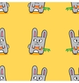 funny cartoon bunnies seamless pattern vector image