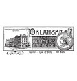 state banner of oklahoma the boomers paradise vector image