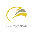 circle swirl company logo vector image vector image