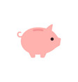 cute cartoon piggy bank simple flat icon isolated vector image vector image