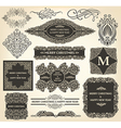 elegant victorian letterhead flourishes vector image
