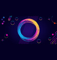 frame glowing circle and rainbow geometric vector image vector image