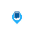 locate book logo icon design vector image