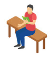 reading student vector image
