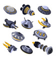 rocket spaceship or spacecraft and spacy vector image