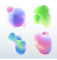 set elements fluid or liquid badges shape vector image vector image
