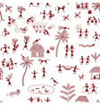 warli painting traditional indian tribal art vector image vector image
