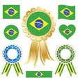 brazil flags vector image vector image
