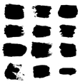 brush stroke black abstract white background vector image
