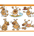 dogs characters cartoon set vector image